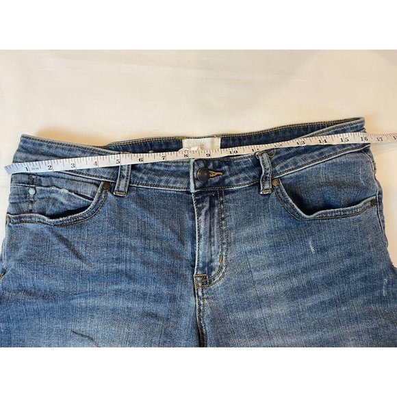Caslon Womens Rolled Denim Boyfriend Shorts Mid-Rise 99% Cotton Blue Size 4 - Picture 4 of 9